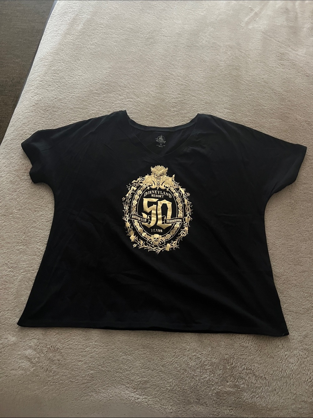 Disneyland Haunted Mansion 50th Anniversary Black Graphic Tee